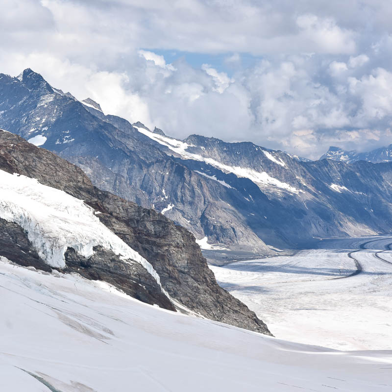 Vue sur le glacier d’Aletsch