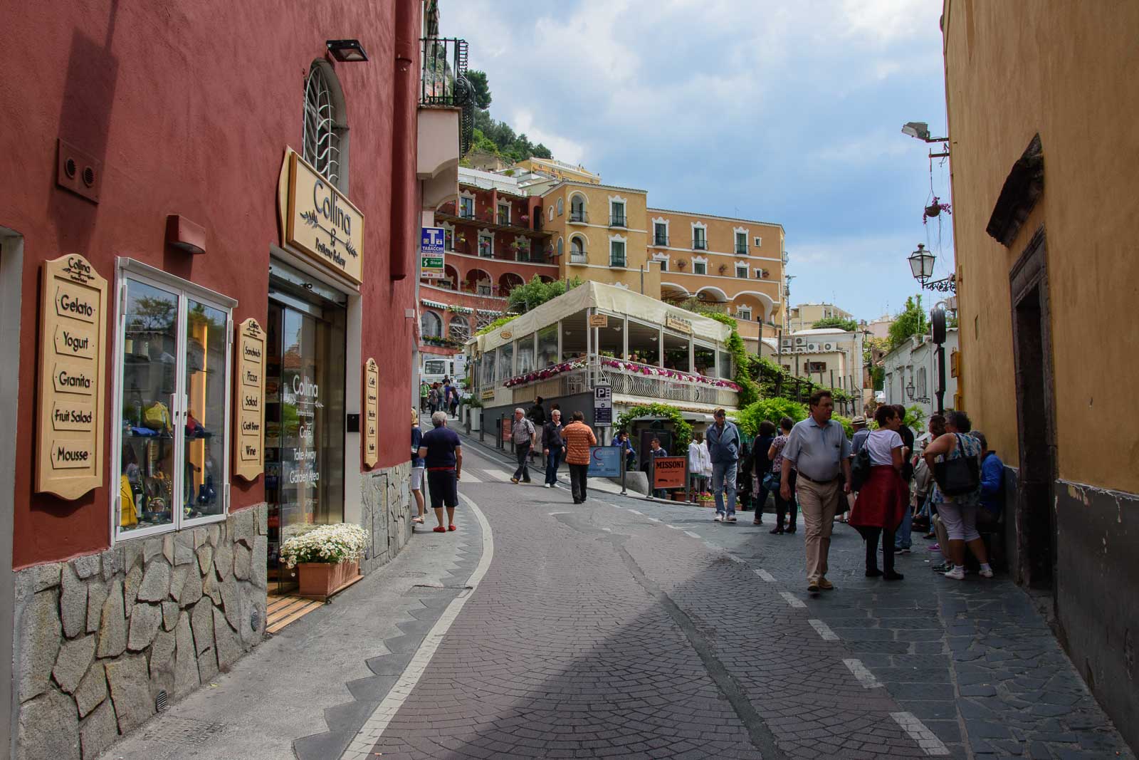 Rues touristiques de Positano 