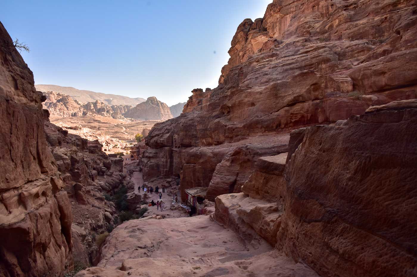Paysage et canyon autour de Petra