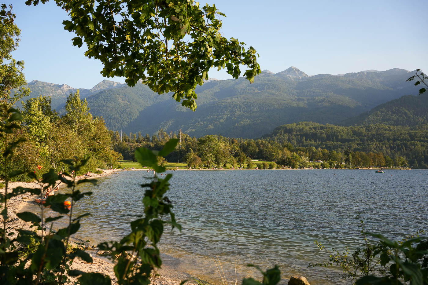 Plage du lac en Slovénie