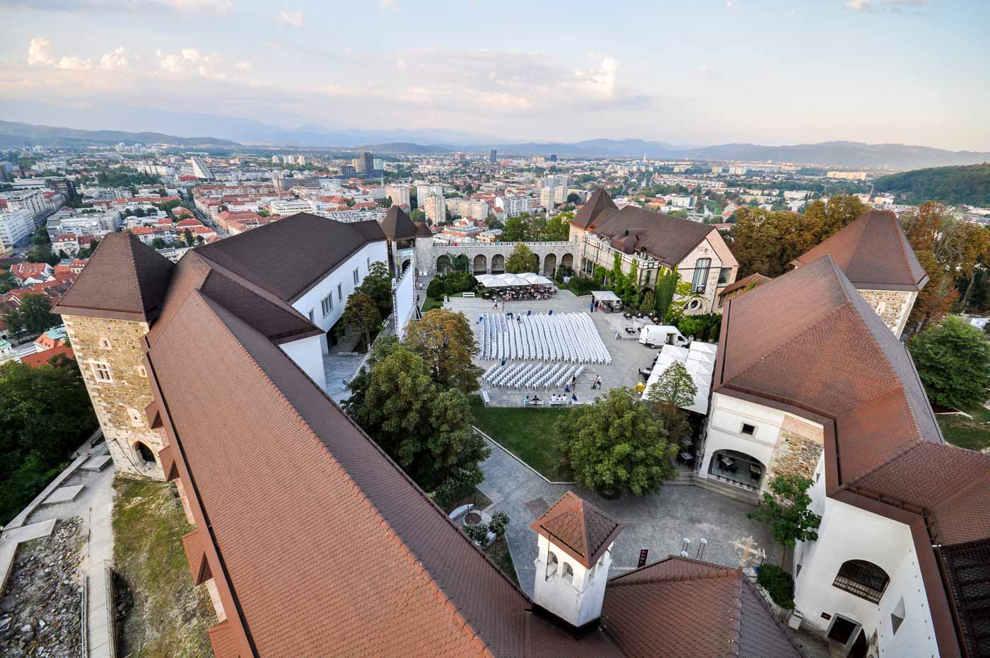 Vue depuis les remparts du château, Ljubljana