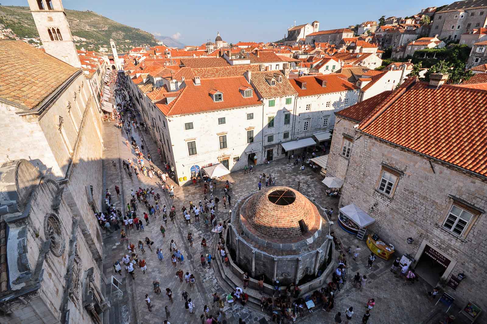 Fontaine Onofrio et Stradun, Dubrovnik