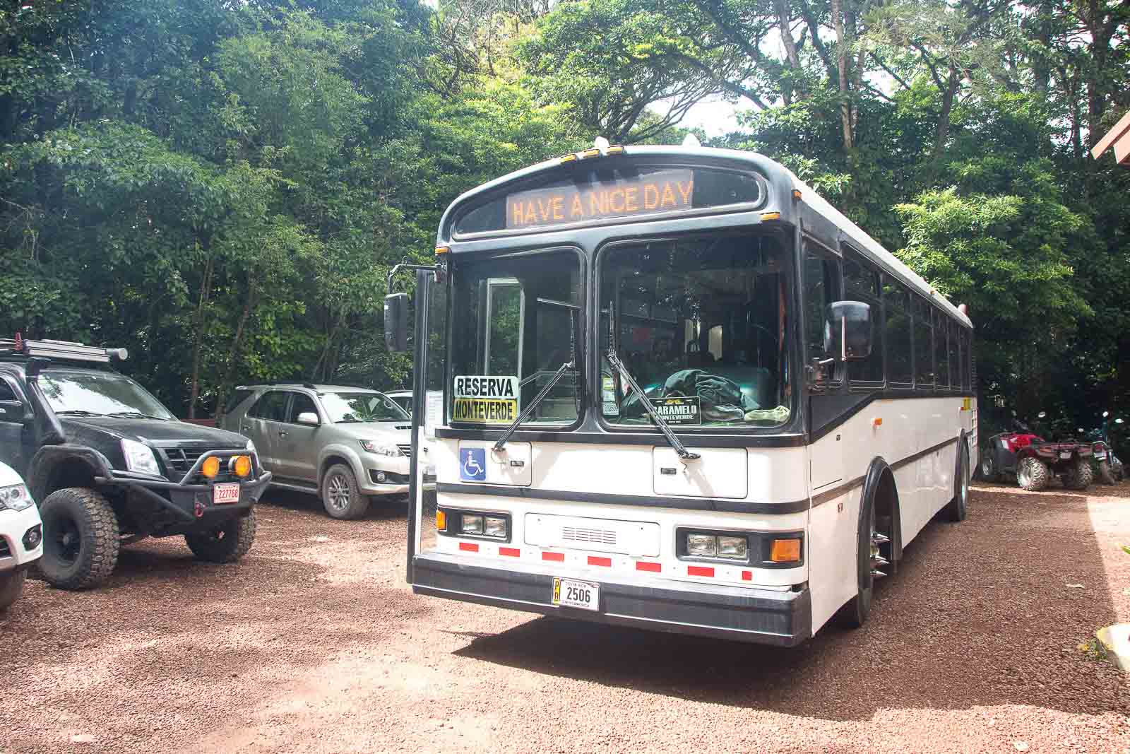 Bus pour la réserve de Monteverde