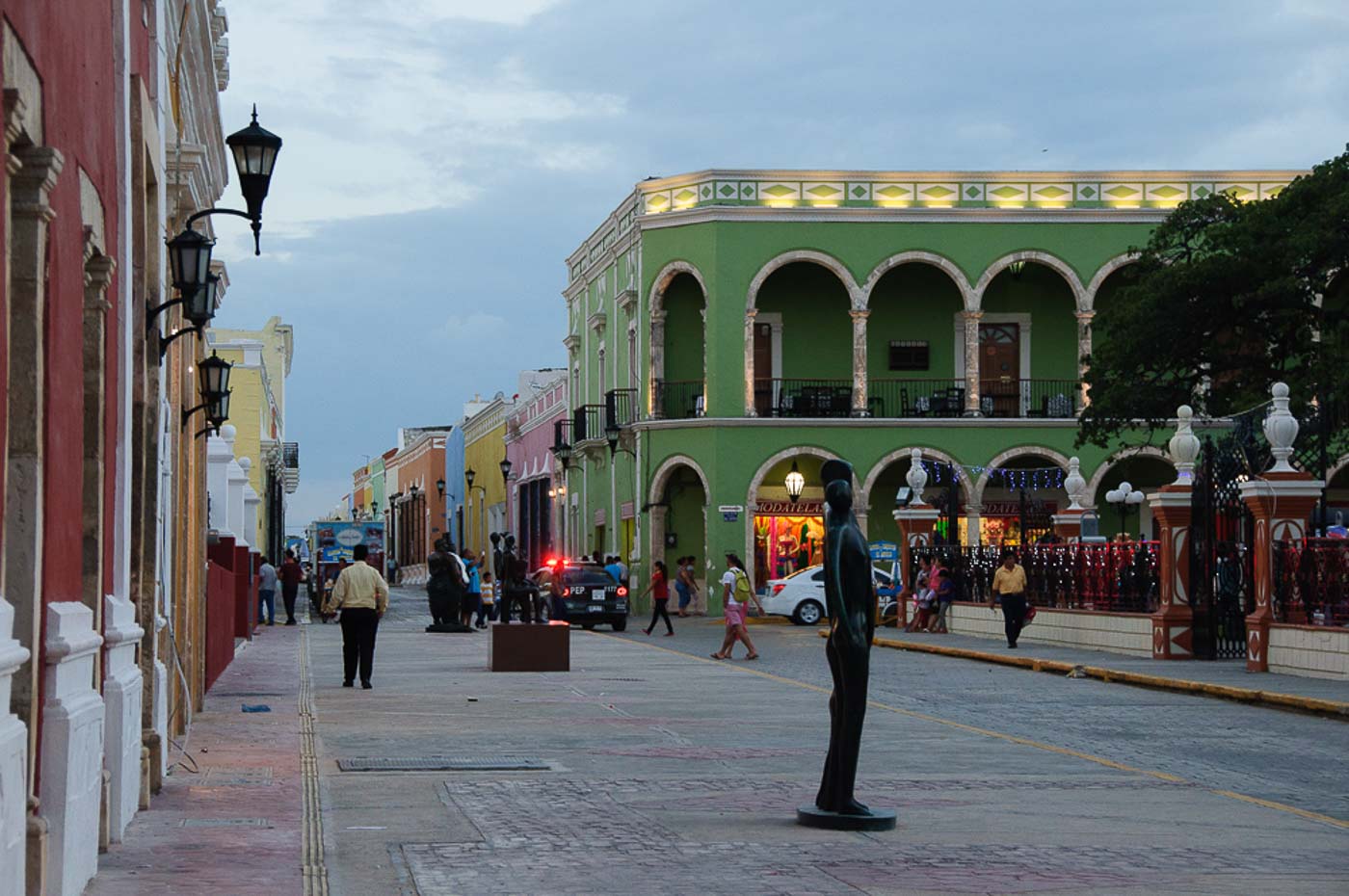 Façades aux tons pastel de Campeche.