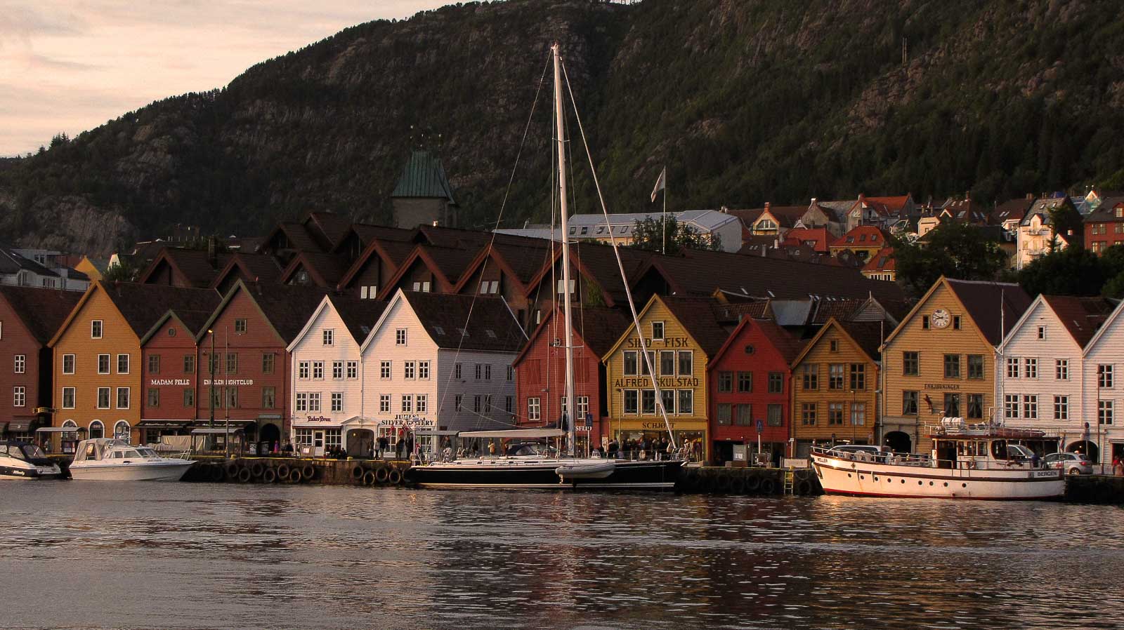 Le port de Bryggen à Bergen, Norvège