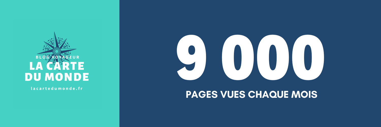 9 000 pages vues chaque mois sur le blog voyage lacartedumonde.fr